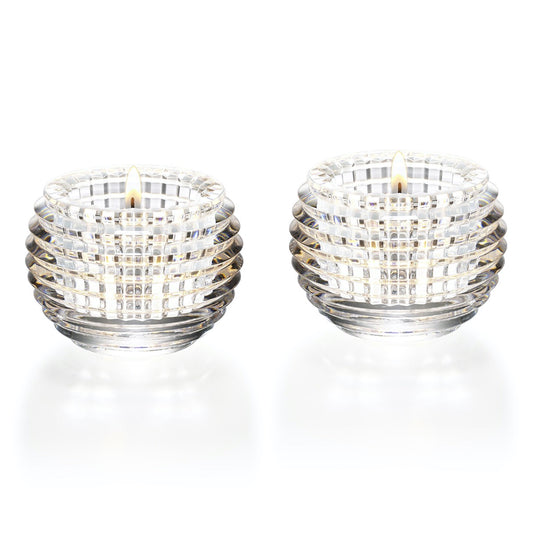 Pair of clear votives